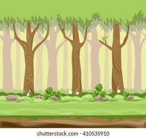 vector illustration 2D Forest cartoon