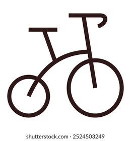 vector illustration of 2D icon design bicycle shape. line drawing style.