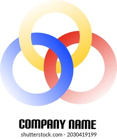 vector illustration of 3 circles for company logo needs