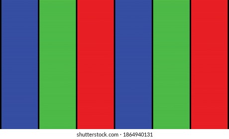 Ilustración vectorial de 3 colores verticales en azul, verde y rojo para fondo