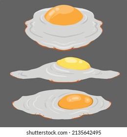 ilustración vectorial de 3 formas de huevo colgante soleado