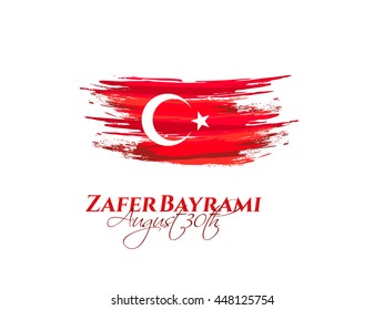 vector illustration 30 august zafer bayrami Victory Day Turkey. Translation: August 30 celebration of victory and the National Day in Turkey. celebration republic, graphic for design elements