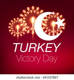 vector illustration 30 august zafer bayrami Victory Day Turkey, celebration republic, graphic for design elements