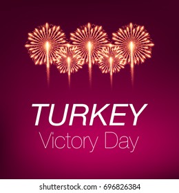 vector illustration 30 august zafer bayrami Victory Day Turkey, celebration republic, graphic for design elements