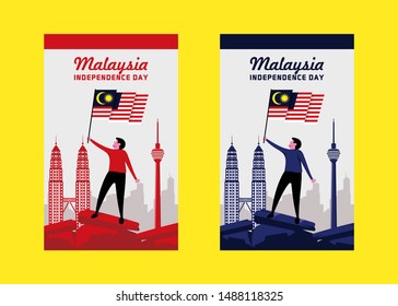 Vector illustration of 31 AUGUST MALAYSIA INDEPENDENCE DAY