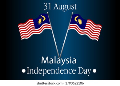 Vector illustration of 31th August malaysia Independence Day celebration