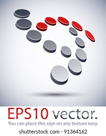 Vector illustration of 3D abstract digital business symbol.