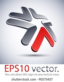 Vektorgrafik des abstrakten 3D-Star-Business-Symbols.