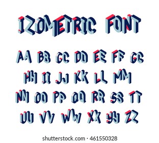 Vector Illustration of 3D Alphabet for Design, Website, Background, Banner. White Isolated Letters. Element Template for Your phrase, text, adverts.