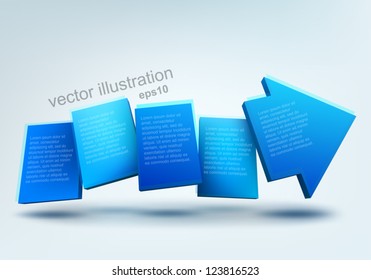 Vector illustration of 3d arrow