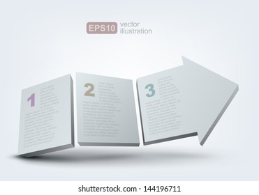 Vector illustration of 3d arrow