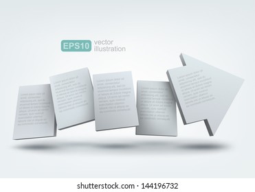 Vector illustration of 3d arrow