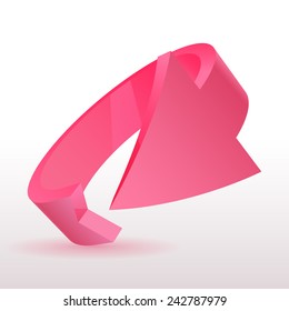 Vector illustration of 3d arrow, design element