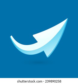 Vector illustration of 3d arrow logo