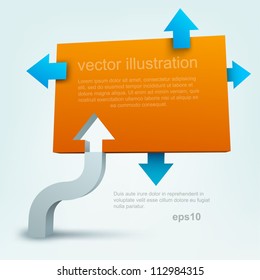 Vector illustration of 3d arrows