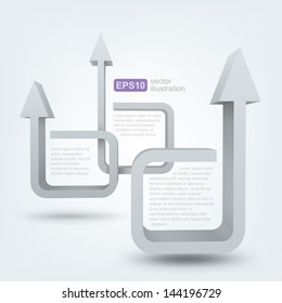 Vector illustration of 3d arrows