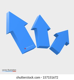 Vector illustration of 3d arrows