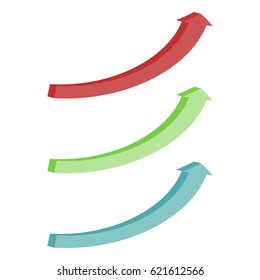 Vector illustration of 3d arrows