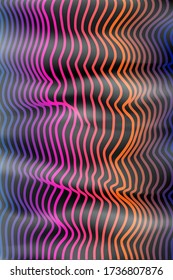 Vector illustration 3D background of multicolored curving lines interesting modern design