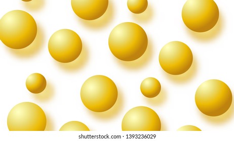Vector illustration of 3d ball. Minimal orange design. Decorations for business presentations