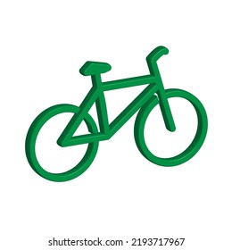 Vektorgrafik von 3D-Fahrradsymbol.