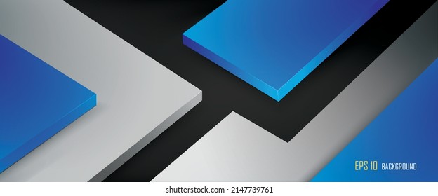 Vektorgrafik 3d-blauer Hintergrund-Design-Vorlage