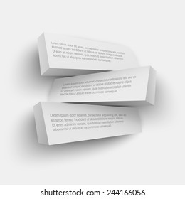 Vector illustration of 3d boards with place for text. Background design for banner, poster, flyer, card, postcard, cover, brochure.