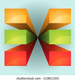 Vector Illustration 3d Boxes Stock Vector (Royalty Free) 113811355 ...