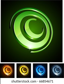 Vector illustration of 3d Circle symbols.
