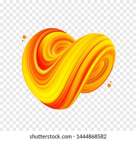 Vector illustration: 3D Colorful abstract twisted fluide. Trendy liquid design