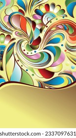 Vector illustration: 3d Colorful Abstract background with twisted shape of fluid or brush stroke of paint. Trendy design