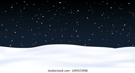 Vector illustration in 3D concept. Snowy gradient landscape. Winter decoration. Snow overlay. Website template. Minimalist wallpapers