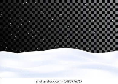 Vector illustration in 3D concept. Snowy gradient landscape. Winter decoration. Snow overlay. Website template. Minimalist wallpapers