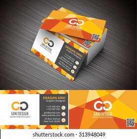 Vector Illustration Of 3D Creative Business Card Mockup.