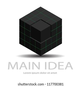 Vector illustration of 3d cubes