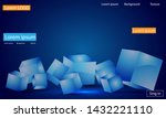 Vector illustration of 3d cubes Vector background. Vector graphic design. Red and black contrast abstract technology background. Vector corporate design.