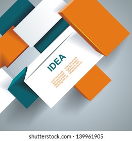 Vector illustration of 3d cubes, can use for infographics or webpage.