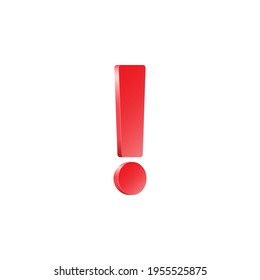 Vector illustration 3D exclamation mark