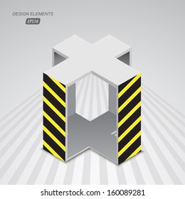 Vector illustration of 3d figure