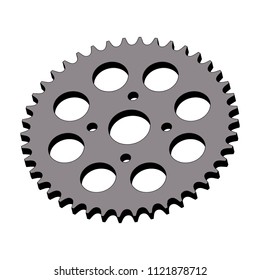 Vector illustration of 3d gear wheel