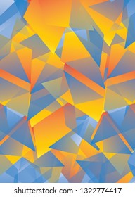 vector illustration of 3D geometric triangular shapes abstract background, color triangles composition conceptual wallpaper, Creative and inspiration design of vector art,