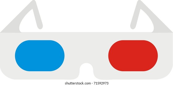 ilustración vectorial de lentes 3d