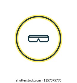 Vector illustration of 3d glasses icon line. Beautiful joy element also can be used as spectacles icon element.
