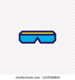Vector illustration of 3d glasses icon colored line. Beautiful leisure element also can be used as vr spectacles icon element.