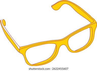 Vector illustration of 3D glasses, showcasing a colorful design with a modern aesthetic
