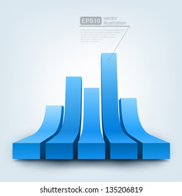 Vector Illustration Of 3d Graph