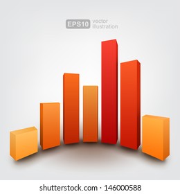 Vector illustration of 3d graph
