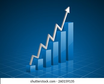 Vector illustration of 3d graph