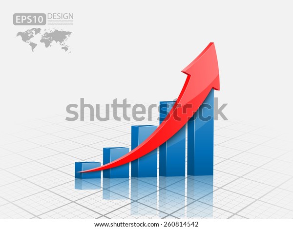 Vector Illustration 3d Graph Stock Vector (Royalty Free) 260814542