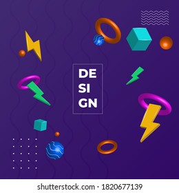 vector illustration of 3d halftone design element that good for any project like banner, social media advertising, flyer, cover, interface design.